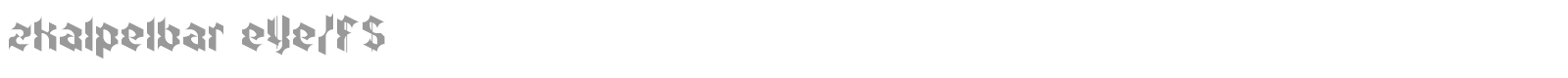 Zkalpelbar eYe/FS font preview